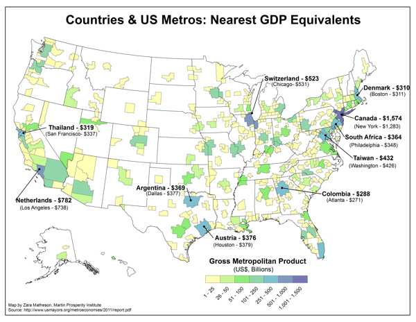 US cities compared to other countries GDP.png