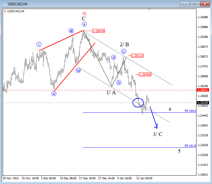 USDCAD Elliott wave