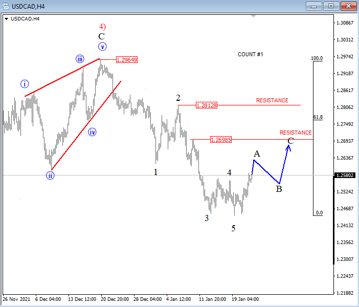 USDCAD Elliott Wave