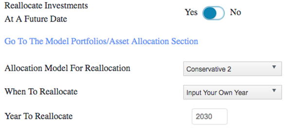 Reallocating investment assets in retirement